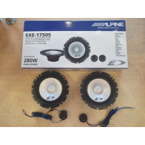 Głośniki Alpine SXE-1750S - średnica 165mm, płaskie slim, zestaw odseparowany, 2-drożny