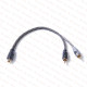 Adapter RCA 2x wtyk – 1x gniazdo (łączenie sygnału audio)