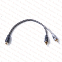 Adapter RCA 2x wtyk – 1x gniazdo (łączenie sygnału audio)