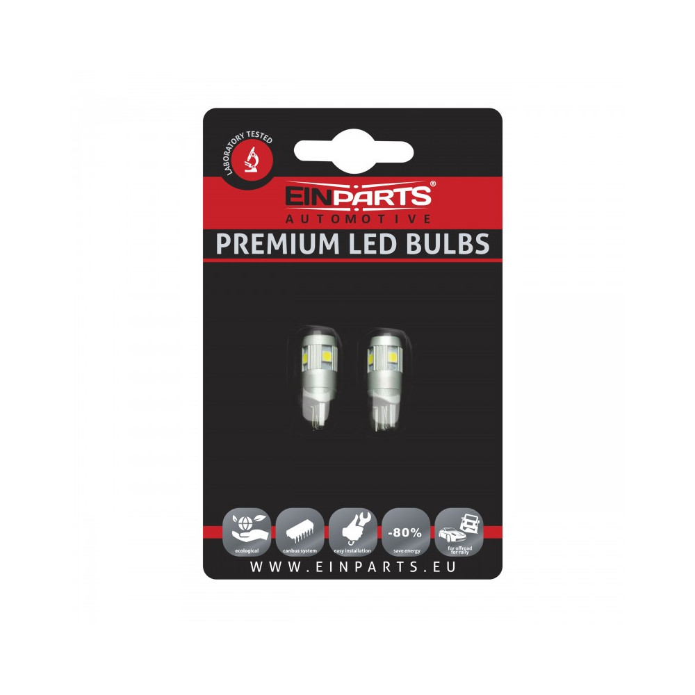 Żarówki LED Einparts EPL199 W5W 5 SMD 3030 CANBUS 6000K - 2 SZT
