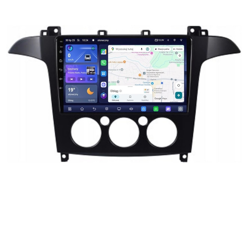 Stacja multimedialna Ford S-max 2006 - 2015 z manualną klimatyzacją GMS 7785TQ Navix
