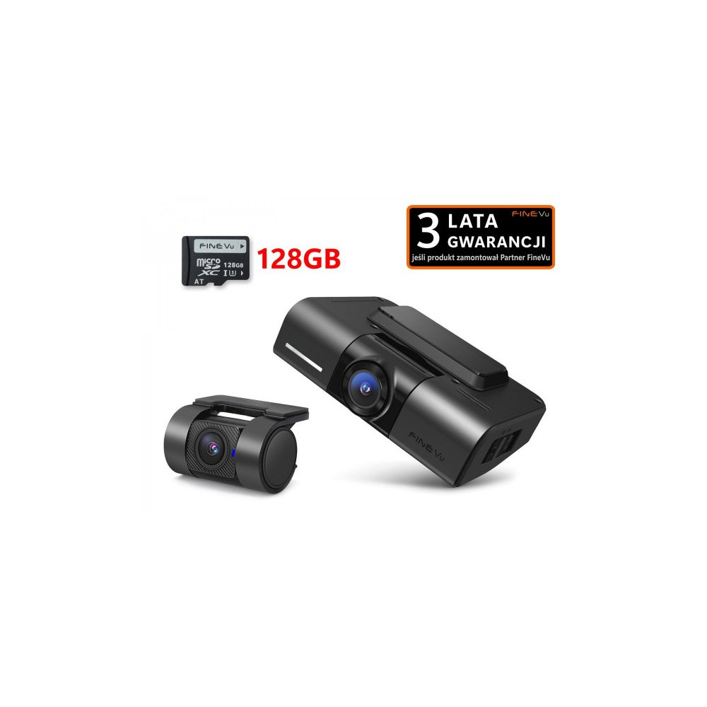 Rejestrator Jazdy FineVu GX400 DUAL karta 128GB
