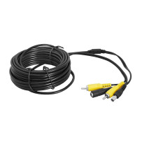 Przedłużacz kabla kamery 10m 1RCA + GNIAZDO DC - 1RCA + WTYK DC