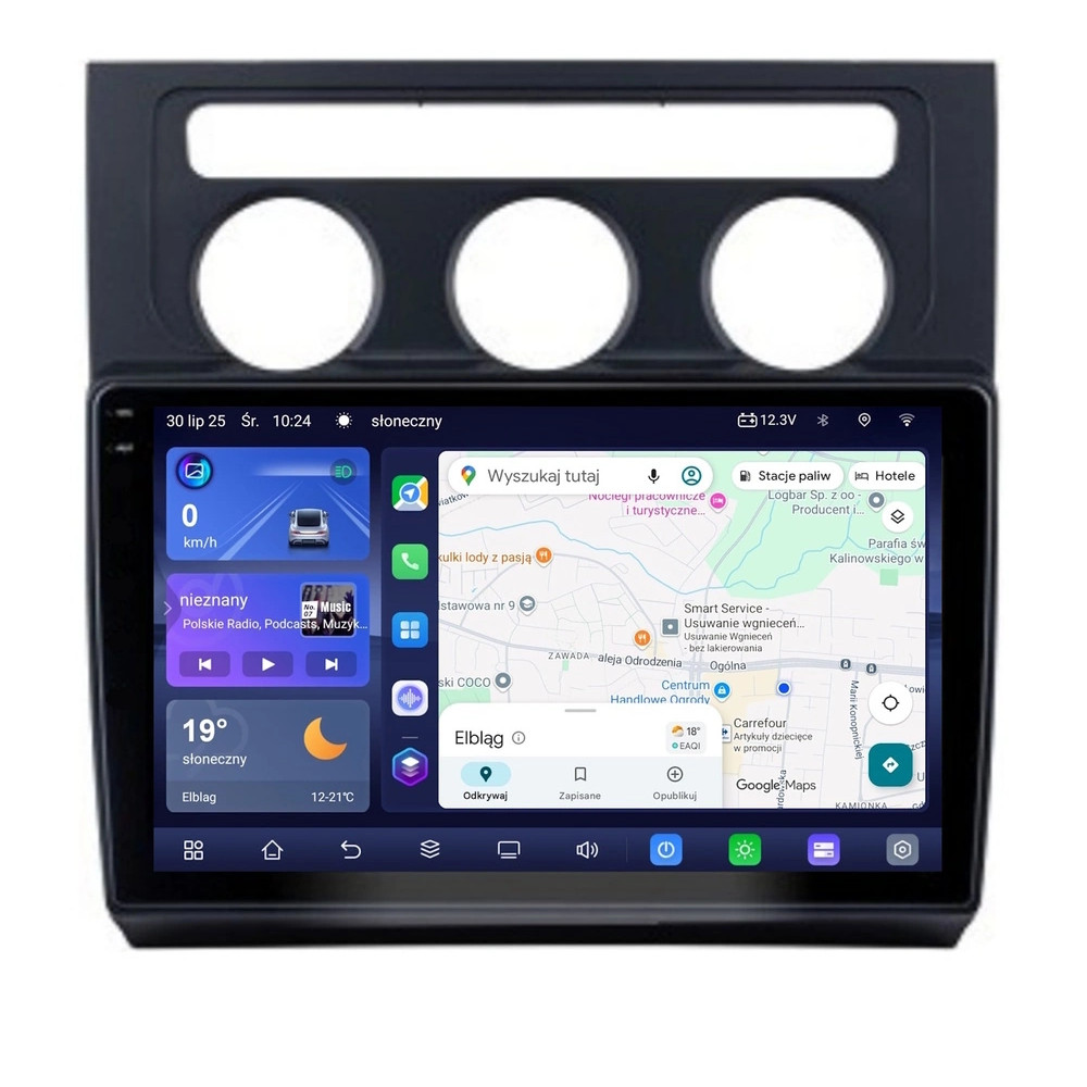 Stacja multimedialna Volkswagen Touran 2003 - 2009 z automatyczna klimatyzacja GMS 7786TQ Navix