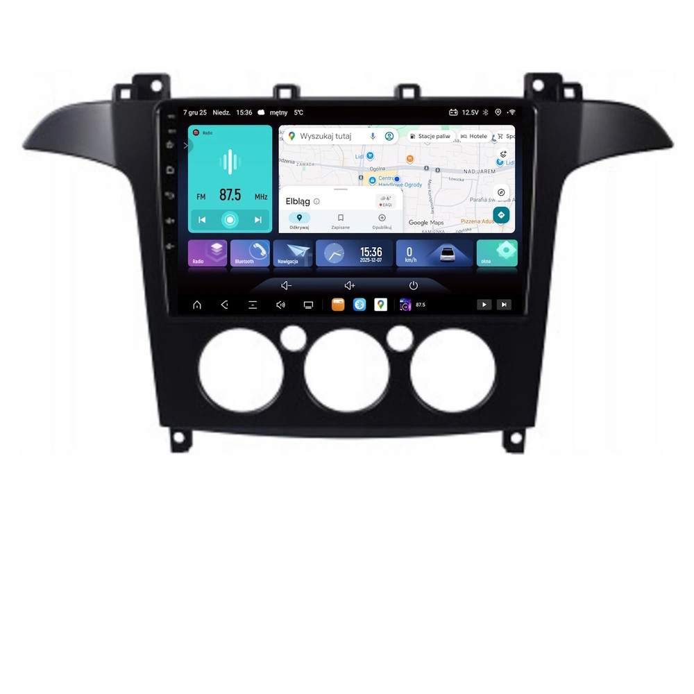 Stacja multimedialna Ford S-Max 2006 - 2015 z manualną klimatyzacją GMS 9885EV Navix