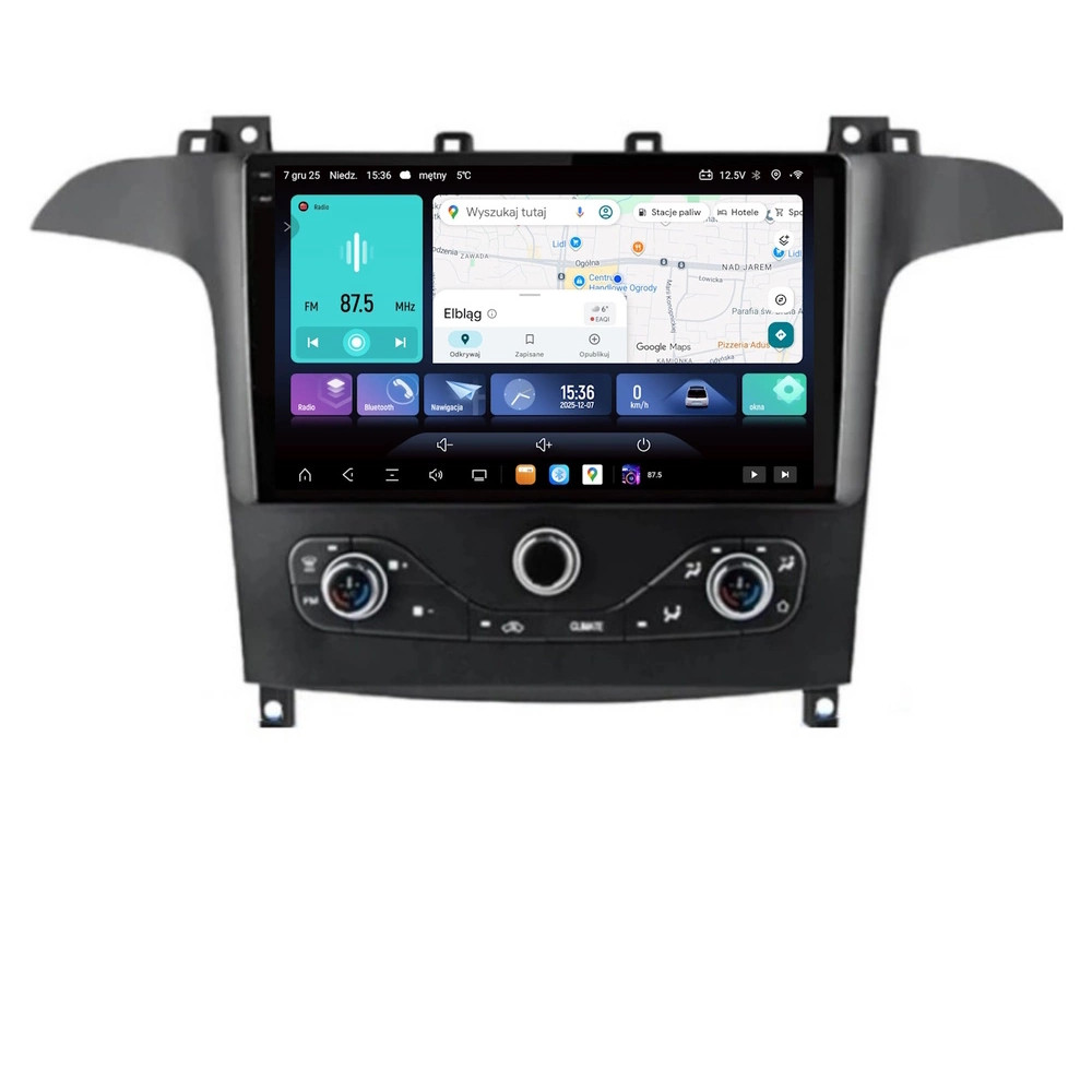 Stacja multimedialna Ford S-Max 2006 - 2015 z fabryczną nawigacją GMS 9887EV Navix