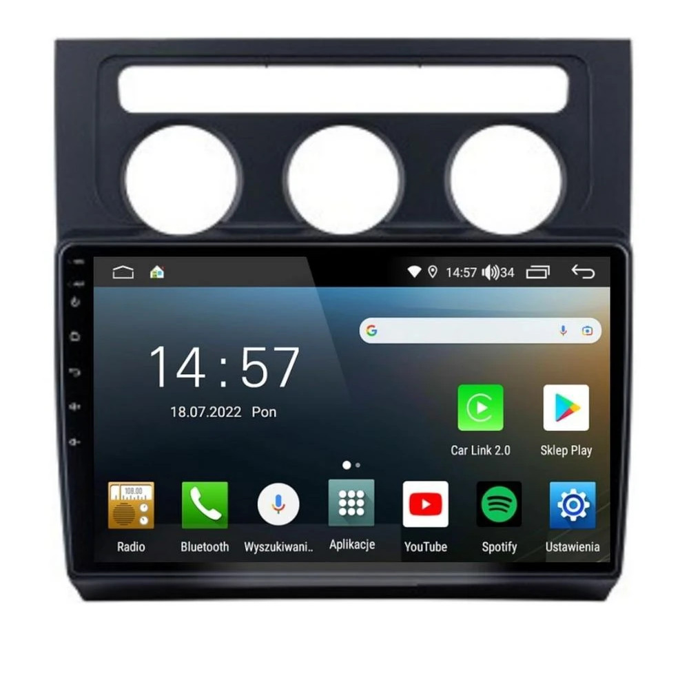 Stacja multimedialna Volkswagen Touran 2003 - 2009 automatyczna klimatyzacja GMS 9978TQ Navix