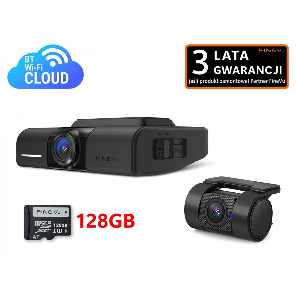 Rejestrator Jazdy FIneVu GX1100 CLOUD karta 128GB