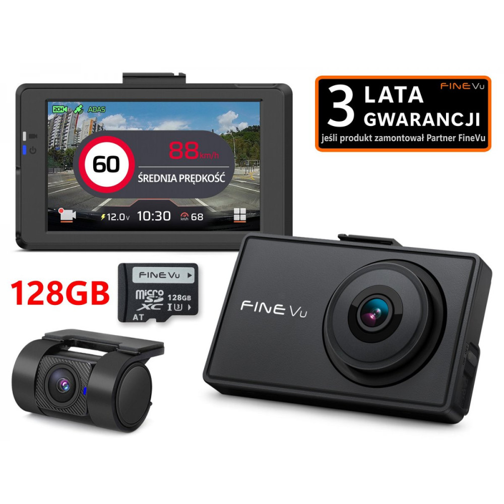 Rejestrator Jazdy FineVu GX9000 KARTA128GB