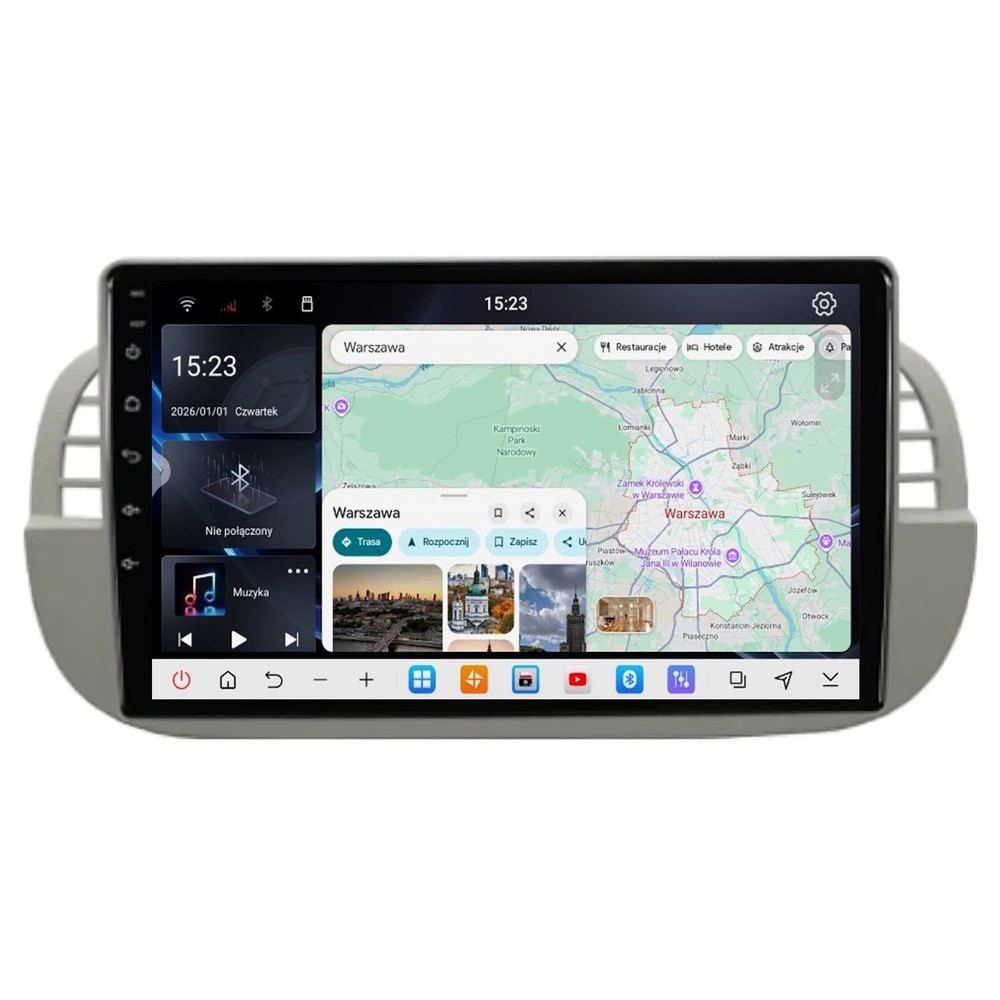 Stacja multimedialna Fiat 500 2007 - 2014 GMS 6675RK Navix