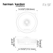 Głośniki Harman Kardon FIT 5F 2-drożny zestaw 130mm