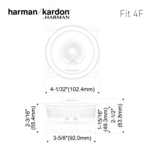 Głośniki Harman Kardon FIT 4F 2-drożny zestaw 100mm