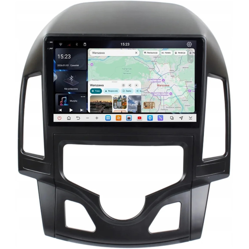 Stacja multimedialna Hyundai i30 2007 - 2011 z automatyczną klimatyzacją GMS 6677RK Navix